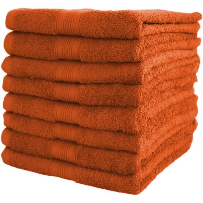 Sancarlos Servietten Aus 100% Baumwolle – Einfarbig Orange, 50 X 50 Cm, Stylisch & Saugstark