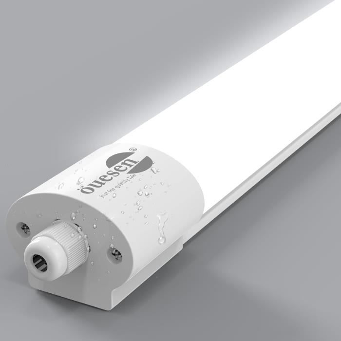 Lot De 2 Réglettes LED 116cm 36W 5000K ALUSSO LIGHTING - IP65 étanche Pour Garage, Atelier, Cuisine