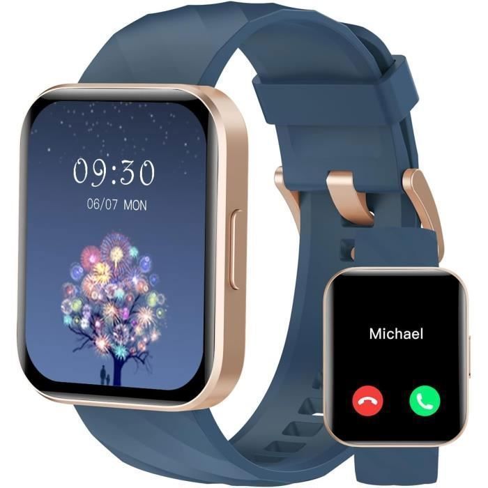 Montre Connectée CASCHO 1.85" HD - Appels Bluetooth, 115+ Modes Sport, étanche IP68, Autonomie 30 Jours - Compatible IOS/Android - 4