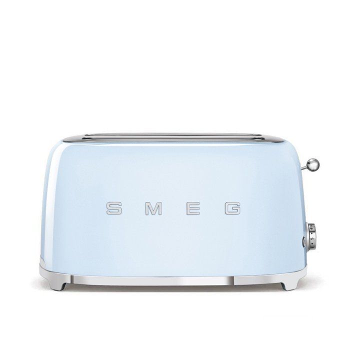 Grille pain 4 tranches SMEG - Bleu Azur - TSF02PBEU - 6 niveaux de dorage - Centrage automatique