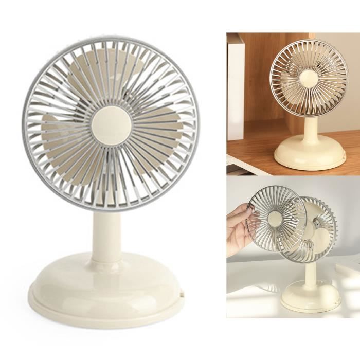 Ventilateur électrique vintage - SURENHAP - Petit modèle - Portable - Jaune clair - 60 dB - Surenhap