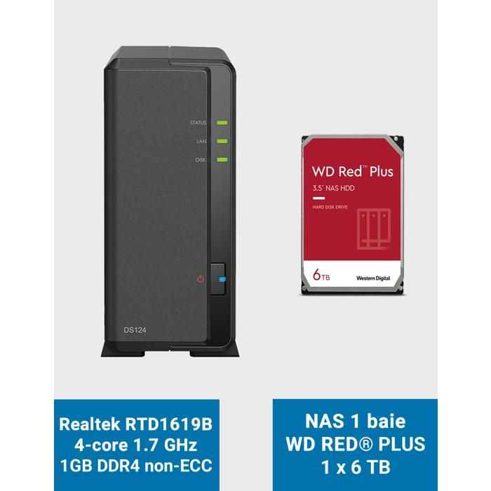 NAS Synology DS116 + Disque Dur WD Red 4 To – Excellent état, Prêt à L'emploi