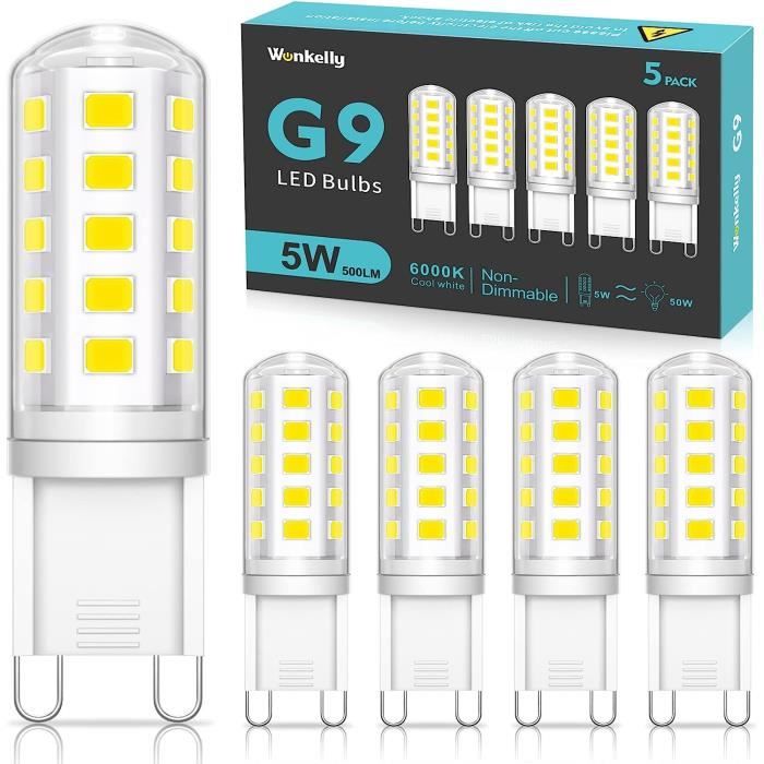 Ampoule G9 Led Blanc Froid, 5W, 500Lm, Equivalent 50W Halogène Lampe