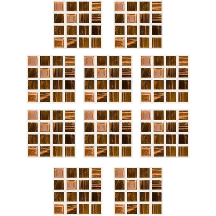 Miroirs Mosaïques Autocollants - Lot De 2928 Carrés 5x5mm - Or Rose - Pour Décoration Murale, DIY, Salle De Bain (2 Rouleaux) - 2
