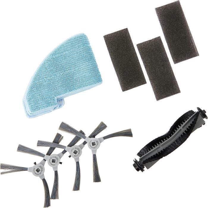 Kit Pièces Détachées Pour Robot Aspirateur Venga! VG RVC 3001 - 4 Brosses, 1 Rouleau, 3 Serpillères + Filtres