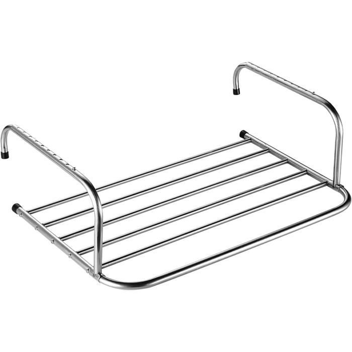 Corde à Linge Rétractable Acier Inoxydable 2,8 M - Pour Intérieur/extérieur - Support 15 Kg, Installation Murale Facile - 8