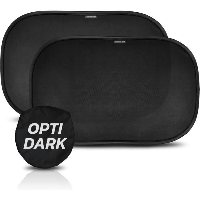 Pare-Soleil Voiture Arrière Pliable 100x50cm Avec Ventouses - Protection Bébé Et Animaux, Noir