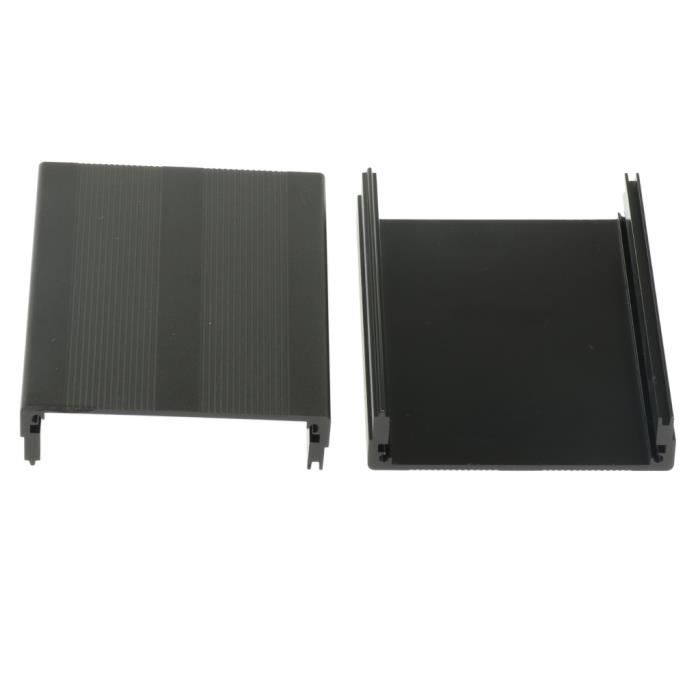 Boîtier En Aluminium Extrudé 50x25x25 Mm - Pour Projets électroniques, PCB, Refroidissement - Noir, Avec Vis Et Panneaux