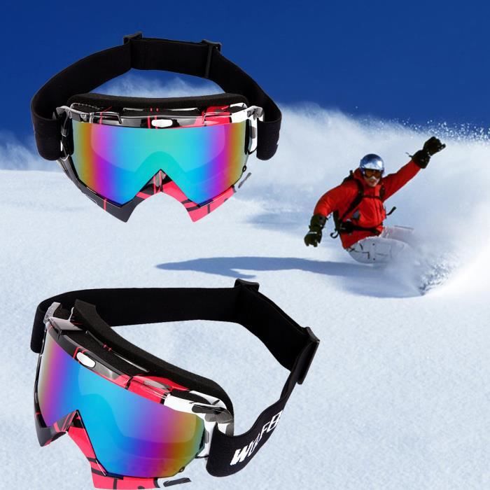 Masque de ski d'hiver. Lunettes de Soleil - Cyclisme - Ski - Moto. Sport  d'hiver pour hommer et femme(noir et rough) - Cdiscount Sport