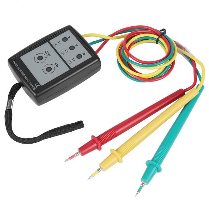 Indicateur De Phase Numérique SP8030 - Test Séquence Phase 200-480V AC - LED & Buzzer