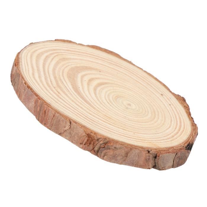 30 Rondelles/Tranches De Bois Naturel 3.5-4.0 Cm Pour Artisanat Et Décoration