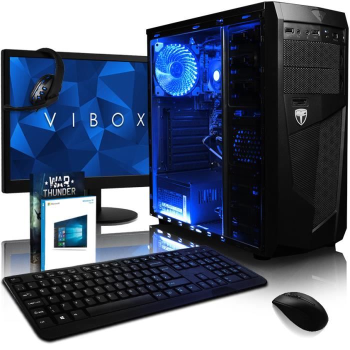 Top achat Ordinateur de bureau VIBOX Vision 2SXLW PC Gamer Ordinateur avec War Thunder Jeu Bundle, Windows 10 OS, 22" HD Écran (3,9GHz AMD A4 Dual-Core Processeur pas cher