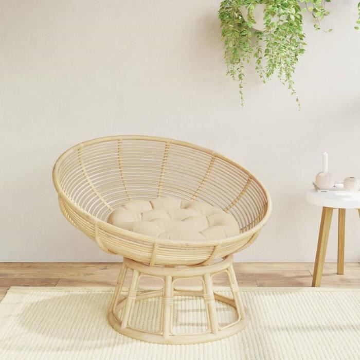 vidaXL Coussin rond beige Ø 60 x11 cm tissu oxford 361943