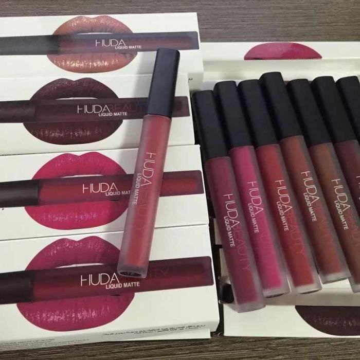 9 Pcs Huda Beauty Matte Lip Rouge à Lèvres Gloss Pour Les