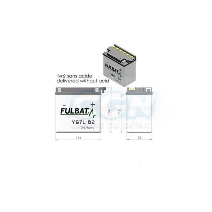 KYOTO Batterie SLA (befüllt, Ready-to-use) 12V/8Ah YB7L-B2 (GB7L-B2