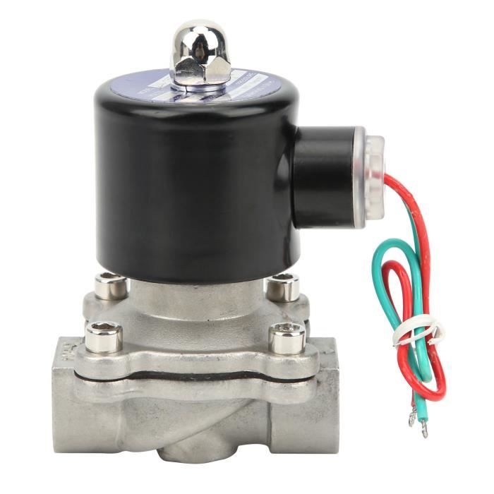 Électrovanne 230V AC Normalement Fermée - Série 6000, Filetage 1/8", Pour Eau Ou Air, Acier Inoxydable