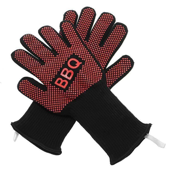 Lot De 2 Gants De Four Résistants à La Chaleur – Jusqu’à 160°C, Doublure Coton – Pour Cuisine, Barbecue, Pâtisserie