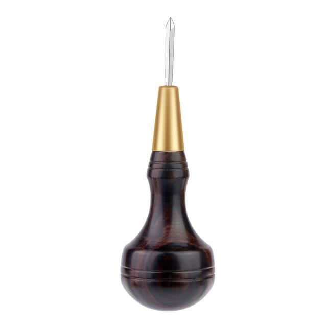 Lot De 5 Poinçons à Trous En Cuir Avec Manche En Bois - 12,5 Cm - Pour Maroquinerie, Couture - 8