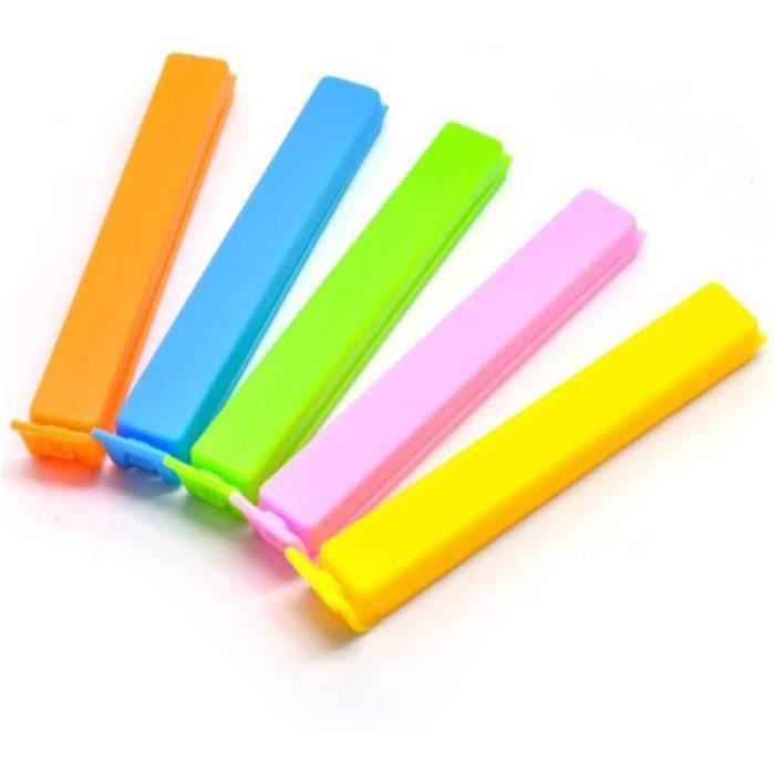 32 Pinces Refermables Pour Sachets Alimentaires - 4 Tailles Et 5 Couleurs