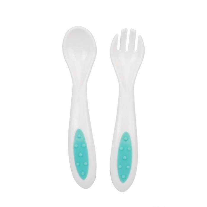 DEBAIJIA Bol + Cuillère Silicone Bébé Avec Couvercle Et Ventouse Forte – Antidérapant, Sans BPA, Micro-ondes OK – Bleu