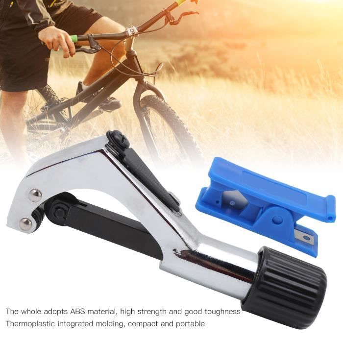 Coupe-tube Manuel de Vélo Fourche de VTT Guidon et Barre Transversale, Mini Coupe Tube Cutter pour 6-42mm Tuyaux en Aluminium Acier Cuivre Tubes vélo Accessoires