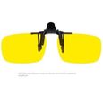  Le mode moderne, jour et nuit, des lunettes de polarisantes anti-reflets clip --- Lunettes de vision nocturne (jaune)-1