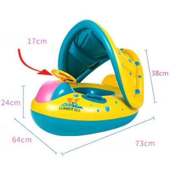 Parasol Baignoire Bouee Autour Gonflable Bebe Enfant Solaire Banner Anti Uv Avec Volant Achat Vente Jeux De Piscine Cdiscount