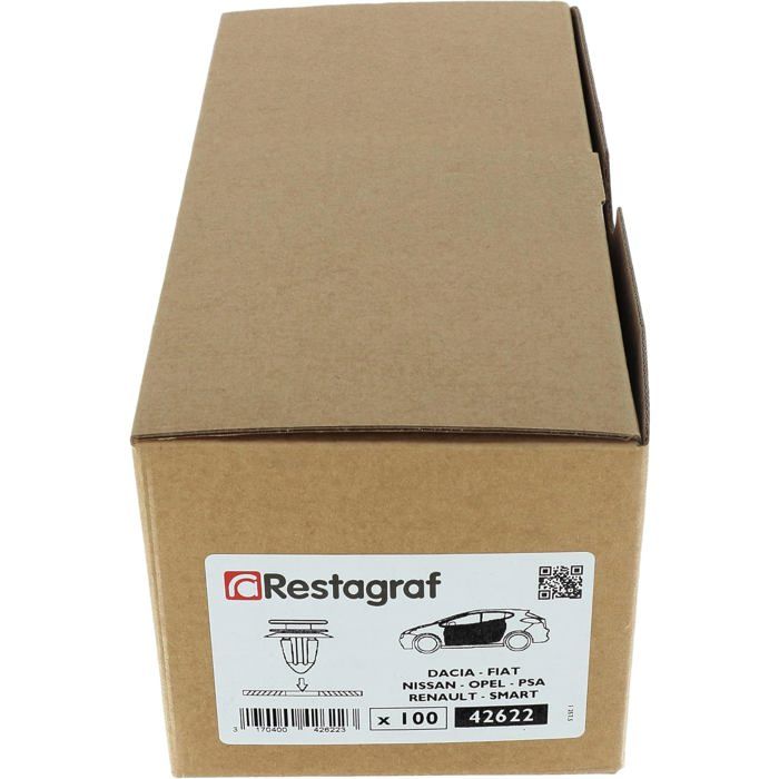 Restagraf Agrafe de Panneau d=8,2 mm Garniture Intérieure et Porte