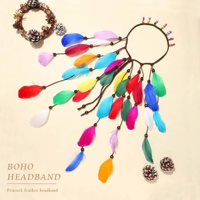 Bandeau Bohème à Pompons MIRKUZI - Or, Chaîne De Tête, Accessoire Cheveux Pour Femmes