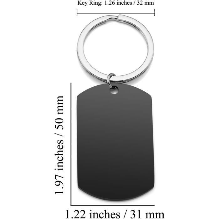 Porte Clef Gravure Personnalisable Photo En Acier Inoxydable Porte-Clés ...