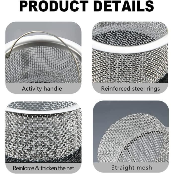 Filtre évier Cuisine En Acier Inoxydable Bouchon Evier Cuisine Universel Bouchon Devier Crepine Devier Panier 2pcs Poli Diametre De 80 Mm 92888569