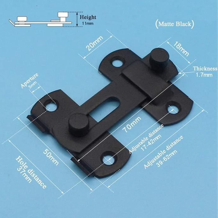 Fermoir à Cadenas, 2 Pack Serrure De Porte En Acier Inoxydable Serrure De Porte Avec Vis Pour Porte Fenêtre Garage Jardin Argent 4 Pouces TILIYHELLO