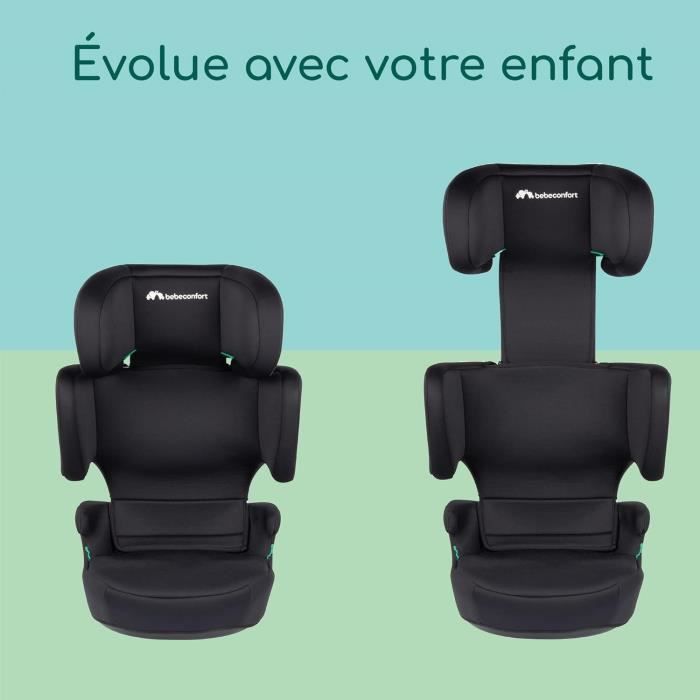 Siège auto évolutif BEBECONFORT Ever Safe+, Groupe 1/2/3, ceinturé, avec  réducteur, Full Black - Achat / Vente siège auto Ever safe+ gr 1/2/3 Full  black - Cdiscount