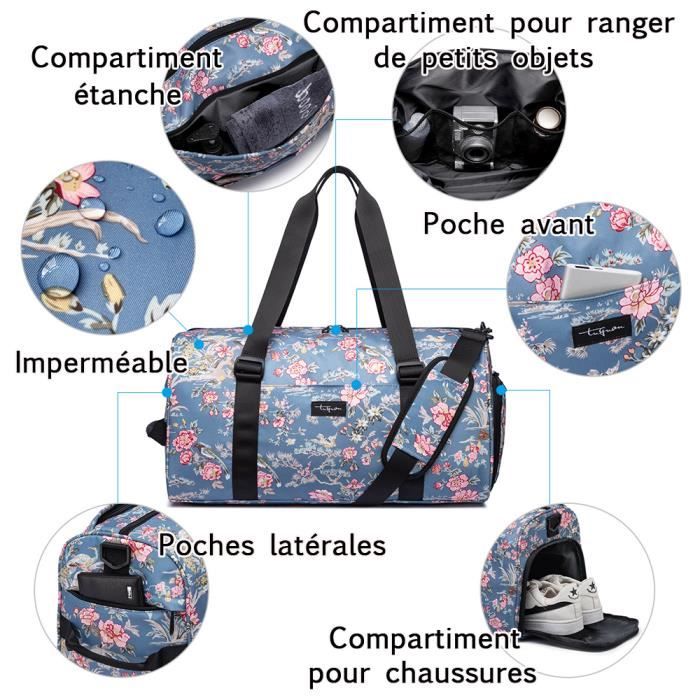 Ultra pratique ce sac de sport avec compartiment chaussures