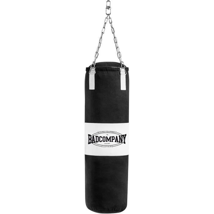 Bad Company Sac de frappe avec chaîne en acier robuste I Sac de frappe vide I 80 x 30 cm