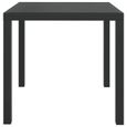 vidaXL Table de jardin Noir 80 x 80 x 74 cm Aluminium et WPC-2