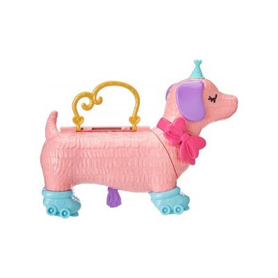 Polly Pocket Coffret Hôtel Corgi – Mini Poupées Polly & Shani Avec 2 Chiens – Parcours Obstacles, Piscine, Toilettage – Cadeau Enfant 4+