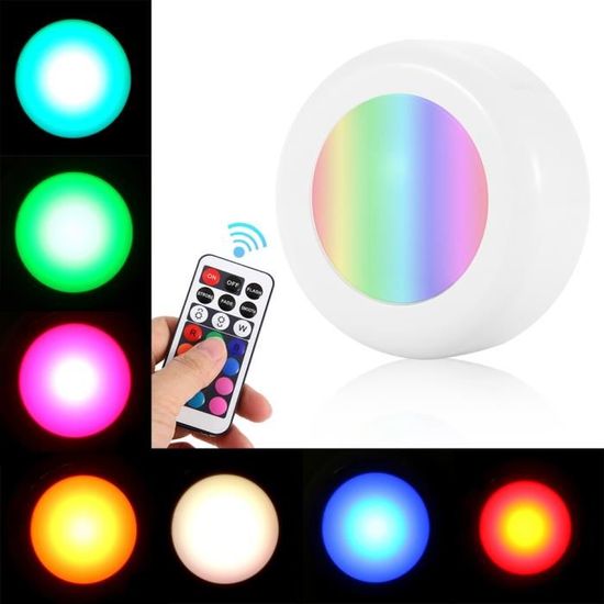 Acheter Lumières d'armoire LED sans fil, rondelles de Hall, placard sous  éclairage avec télécommande tactile, décoration de fête à domicile
