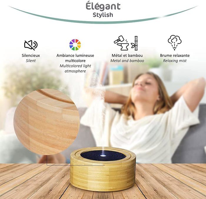 Duronic AD43 Diffuseur d’Arômes Brumisateur d’Huiles essentielles Purificateur d’air Naturel Humidificateur Aromathérapie Maison Bien être Relaxation détente apaisant Parfum