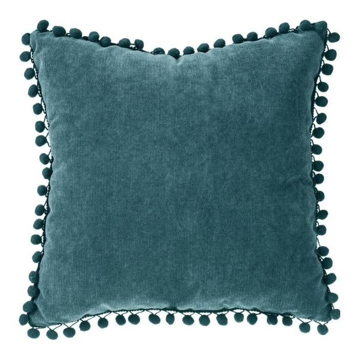 Coussin de sol bleu canard 40x40 cm - Atmosphera