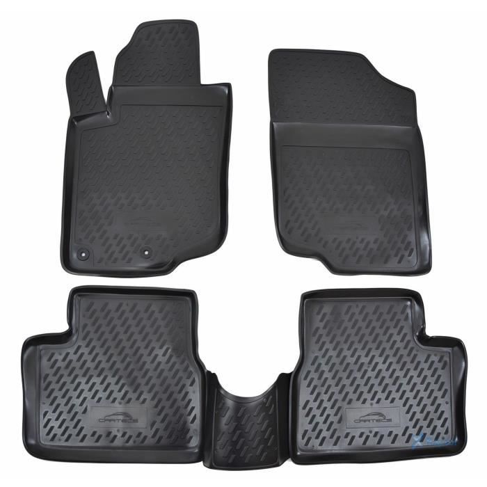 Tapis Sol Honda Civic 2012-2016 Velours Noir Tapis De Sol Velours Sur Mesure Honda Civic 2012-2016 - 4 Pièces Noirs - Antidérapants - Neufs Set 4 Tapis Sur Mesure J&J AUTOMOTIVE Antidérapant
