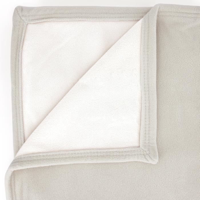 Couverture polaire luxe 240x260 cm 100% polyester 430 g/m2 NARVIK