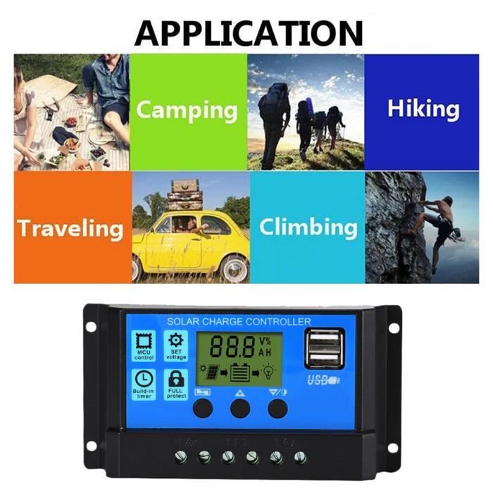 Panneau Solaire Flexible 25W 12V Monocristallin + Contrôleur 30A - Idéal Camping-Car, Bateau, Cabane, Charge Batterie