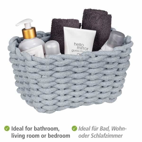 OYHOMO Panier de Rangement en Corde de Coton Chambre d'enfant Boîte de Rangement Souple Chat Panier de Décoration Organiser pour Jouets de Bébé, Cosmétiques, Bureau - Blanc OYHOMO Panier de Rangement en Corde de Coton Chambre d'enfant Boîte de Rangement Souple Chat Panier de Décoration Organiser pour Jouets de Bébé, Cosmétiques, Bureau - Blanc