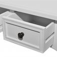 Table de console avec 3 tiroirs-Table d'Entrée en Bois-Utilisation en Salon, Chambre-100 x 35 x 78 cm-Blanc-3