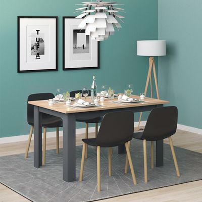 Table De Salle à Manger Vicco Dix Extensible 140-180cm - Sonoma - Pour 10 Personnes