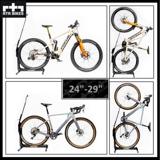 RTR Bikes Brutus UP Pro Support vélo autoportant Professionnel – Idéal pour  Garage, Maison ou Magasin : : Bricolage