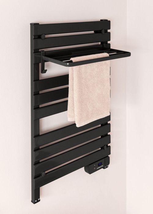 Sèche-Serviettes Électrique COSTWAY 5 Barres Inox - Chauffe-Serviettes 120W Avec Minuterie Et Écran LED