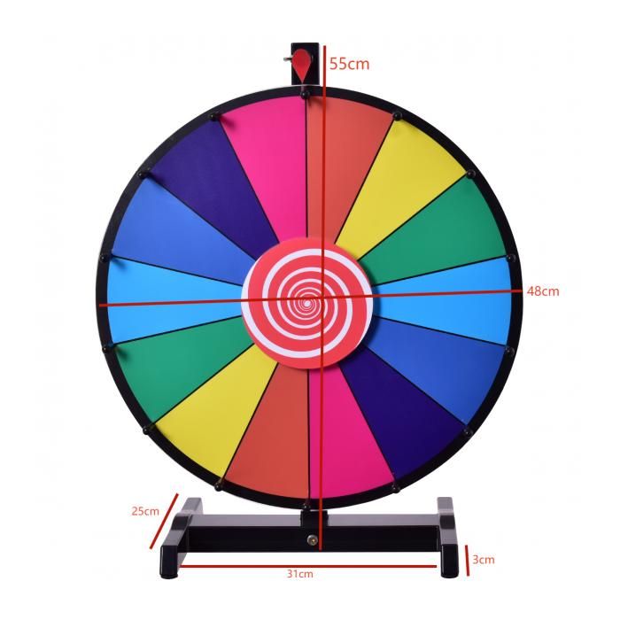Roue De La Fortune 14 Emplacements Avec Trépied Pliable - Roue Rotative Effaçable Pour Jeux Et Animations