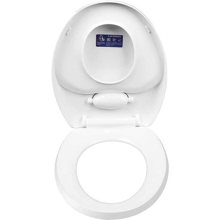 Abattant WC Familial, Lunette de Toilette avec Siège Enfant Magnétique,  Frein de Chute et Charnière Réglable, Abattant WC H - Cdiscount Bricolage